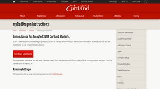 
                            3. myRedDragon Instructions - SUNY Cortland - Myreddragon Portal