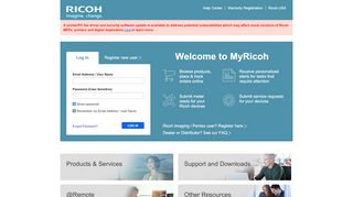MyRicoh.com - Message | Ricoh USA - My Ricoh Usa Login