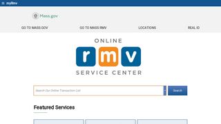 
myRMV - Massachusetts Registry of Motor Vehicles
