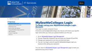 
                            5. MySeattleColleges Login | IT Services - North Seattle College Portal