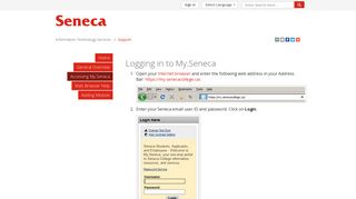 
My.Seneca - Logging in - Seneca - Toronto, Canada  

