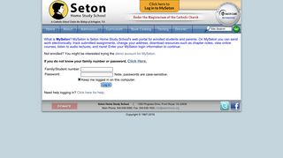
                            1. MySeton Login - Seton Home Study School - Myseton Portal