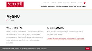 
                            1. MySHU · Seton Hill University - Seton Hill University Portal