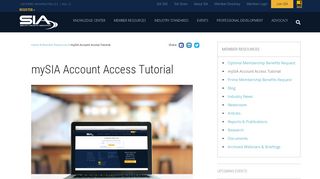 
                            4. mySIA Account Access Tutorial | Security Industry Association - My Sia Login