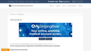 
MySingingRiver - Singing River Health System
