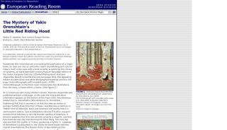 
                            3. Mystery of Yakiv Orenshtain's Little Red Riding Hood (European ... - Kolomyia Web Portal