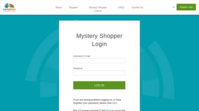 Mystery Shopper Login