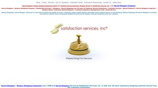 
                            5. Mystery Shopping Company | Satisfaction Services Customer ... - Www Satisfactionservicesinc Com Portal