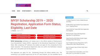 MYSY Scholarship 2019 - 2020 Registration, Application Form - Mysy Portal