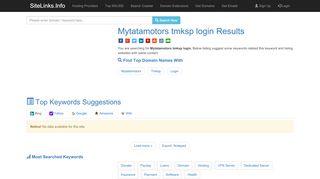 
                            4. Mytatamotors tmksp login Results For Websites Listing - Mytatamotors Login
