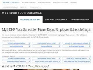 MythDHR Your Schedule  Home Depot Employee Schedule Login ...