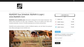 
                            5. MythDHR Your Schedule: Mythdhr's Login | Www.Mythdhr.Com - Home Depot Employee Self Service Portal