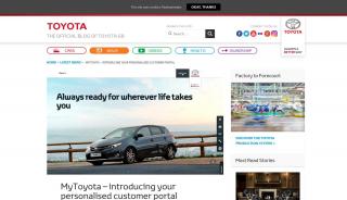 MyToyota - introducing your personalised customer portal - Toyota Blog - My Toyota Customer Portal