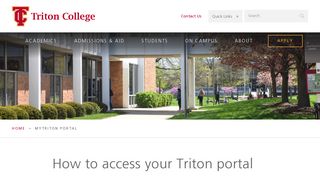 
                            1. MyTriton Portal | Triton College - Triton Portal