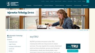 
                            2. myTRU, IT Services - Thompson Rivers University - Tru Student Portal