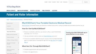 
                            5. MyUCSDChart, Electronic Medical Record | UC San Diego ... - Ucsd Health Portal