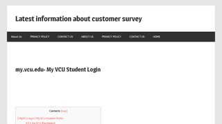 
                            8. MyVCU login | My VCU Student Portal - Vcu My Portal Portal