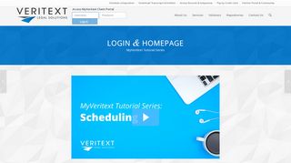 
                            3. MyVeritext Tutorial Series: Login & Homepage - Veritext - Veritext Portal