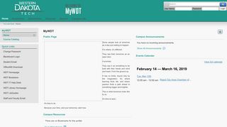 MyWDT: Home - My Wdt Portal
