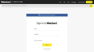 
myWeichert: Login - Weichert.com
