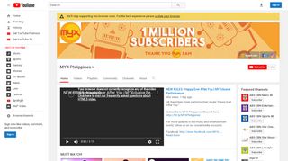 
                            5. MYX Philippines - YouTube - Myxph Login