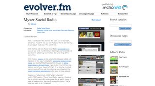 
                            9. Myxer Social Radio - evolver.fm | evolver.fm loves music apps! - Myxer Com Portal