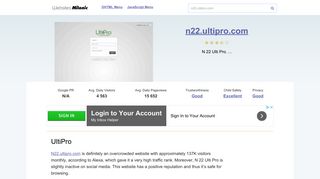 N22.ultipro.com website. UltiPro.