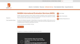 
                            7. NASBA International Evaluation Services (NIES) – Dataflow ... - Nasba International Evaluation Services Portal