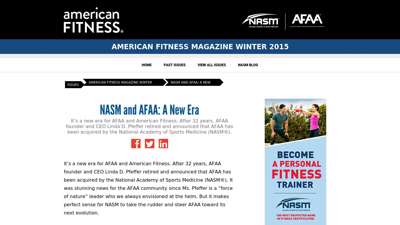NASM and AFAA: A New Era