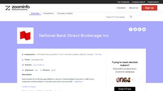 
National Bank Direct Brokerage Inc - Overview, News ...  
