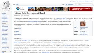 
National Dairy Development Board - Wikipedia  
