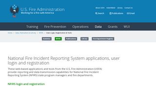 National Fire Incident Reporting System Portal