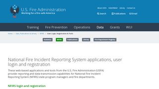 
                            3. National Fire Incident Reporting System applications, user ... - Nfirs Online Portal