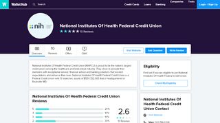 
National Institutes Of Health Federal Credit Union Reviews: 10 ...  
