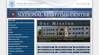 National Maritime Center (NMC) - United States Coast Guard - Uscg Homeport Portal