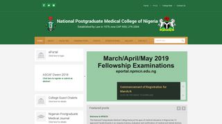 
                            1. National Postgraduate Medical College of Nigeria - National Postgraduate Medical College Of Nigeria Examination Portal