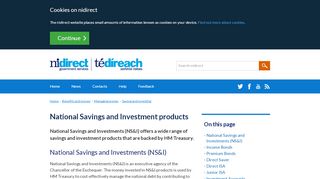 
                            6. National Savings and Investment products | nidirect - Ns&i Isa Portal