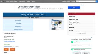 
                            2. Navy Federal Credit Union - Fort Meade, MD at 4471 ... - Fort Meade Credit Union Website Portal
