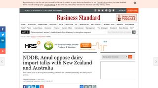 
NDDB, Amul oppose dairy import talks with New Zealand and ...  
