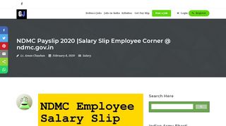 
                            6. NDMC Payslip 2019 | Salary Slip Employee Corner @ ndmc ... - Ndmc Employee Payslip Portal