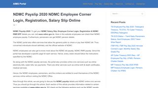 
                            2. NDMC Payslip 2020 NDMC Employee Corner Login ... - Ndmc Employee Payslip Portal