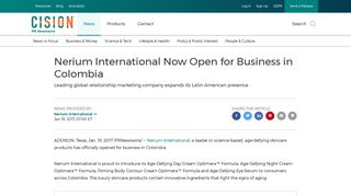 
                            5. Nerium International Now Open for Business in Colombia - Nerium Business Center Portal