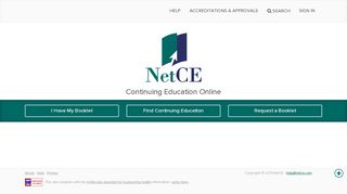 
                            2. NetCE: Continuing Education Online - CME / CEU / CE - Net Ceu Portal