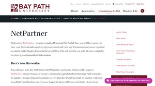 
                            7. NetPartner | Bay Path University - Bay Path University Portal