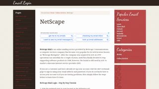 NetScape Mail Login – NetScape.com Email Sign In - Portal Netscape Email