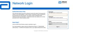 
Network Login - Abbott Laboratories | Sign in
