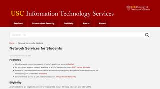 Network Services for Students - IT Services - USC IT Services - Usc Secure Wireless Portal