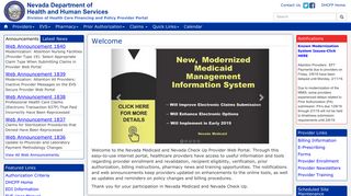 
                            8. Nevada Medicaid - Smart Provider Portal