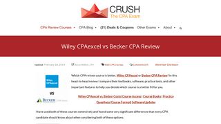 
                            7. [NEW 2020!] Wiley CPAexcel vs Becker CPA Review ... - Wiley Efficient Learning Cpa Portal