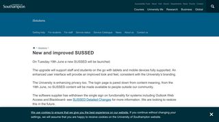 
                            7. New and improved SUSSED | iSolutions | University of ... - Southampton Uni Portal